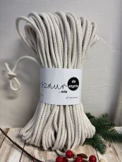 Bavlněná šňůra na šití 6mm/50m - ECRU STŘÍBRNÁ/PG119