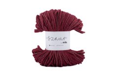 3112 bavlnena snura mila glitter 5mm bordova stribrna pg116