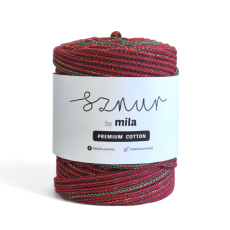 Bavlněná šňůra PREMIUM 5mm - VÁNOČNÍ