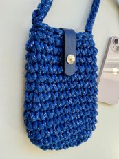 Kapsička na mobil - Modrá stříbrná