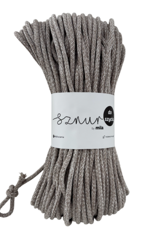 Bavlněná šňůra na šití 6mm/50m - BEŽOKRÉMOVÁ/PM101