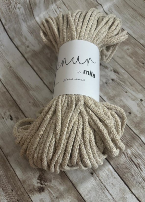 Šňůra MILA 5mm / 50m - Zlatá