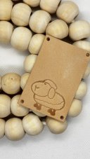 Cedulka kožená OVEČKA 60x40mm (Barva Capuccino)