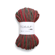 Bavlněná šňůra Glitter 3mm - VÁNOČNÍ