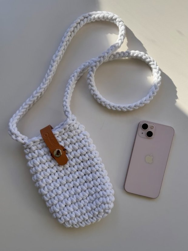 Kapsička na mobil - Bílá