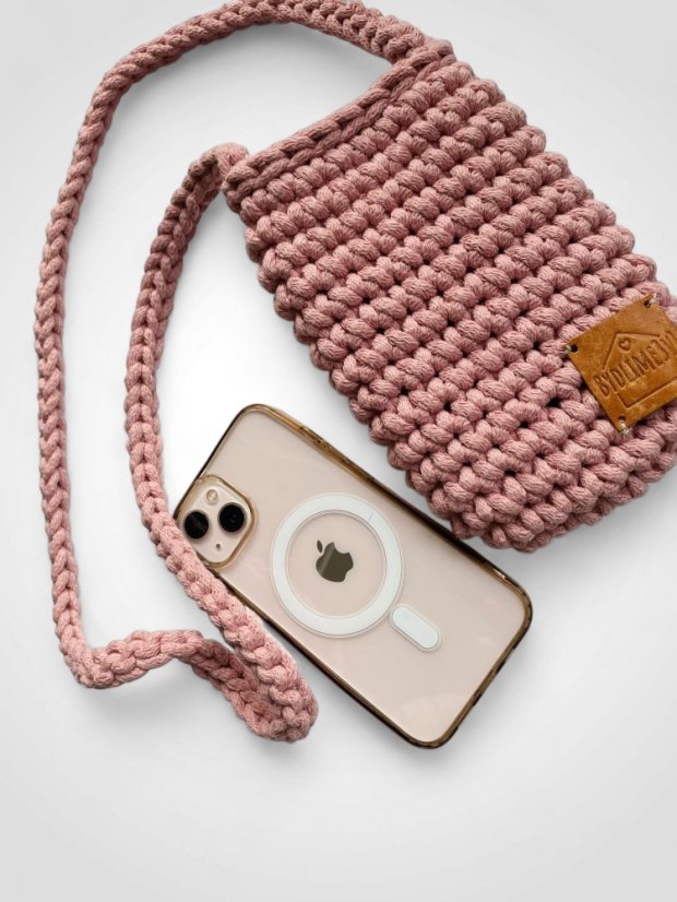 taštička na mobil pudrová 2