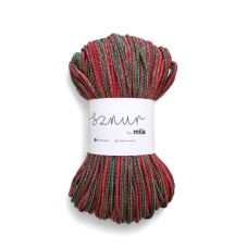 Bavlněná šňůra Glitter 5mm - VÁNOČNÍ