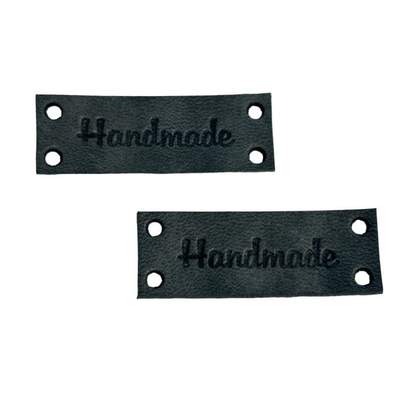 Cedulka Handmade 45x15mm - Barva: Šedá ombre
