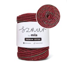 Bavlněná šňůra PREMIUM 5mm - VÁNOČNÍ