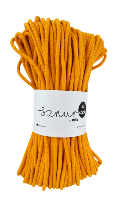 Bavlněná šňůra na šití 6mm/5Om - ŽLUTÁ/P54 Bavlněná šňůra na šití 6mm/5Om - ŽLUTÁ/P54
