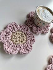 Podtácky - Kytičky růžové