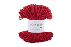 3127 bavlnena snura mila glitter 5mm cervena stribrna pg112