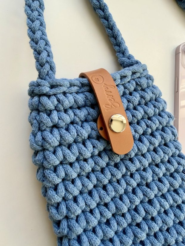 Kapsička na mobil - Jeansová jasná