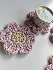 Podtácky - Kytičky růžové