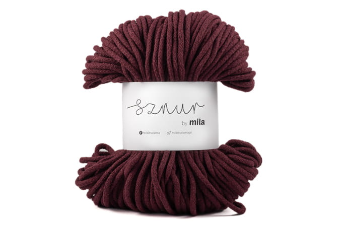 2617 bavlnena snura mila 3mm burgund p21