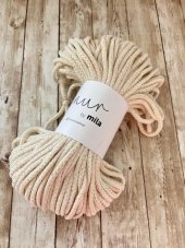 Šňůra MILA 5mm / 50m - Ecru zlatá