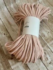 Šňůra Mila 5mm - návin 50m - Růžová melange