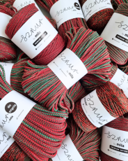 Bavlněná šňůra Glitter 3mm - VÁNOČNÍ