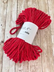 Šňůra MILA 5mm / 50m - Červená zlatá
