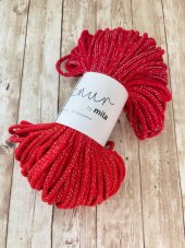 Šňůra MILA 5mm / 50m - Červená stříbrná