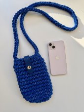 Kapsička na mobil - Modrá stříbrná